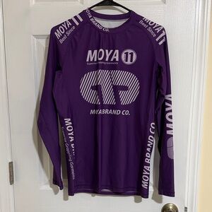 MOYA Brand Purple Ranked Long Sleeve BJJ Rashguard